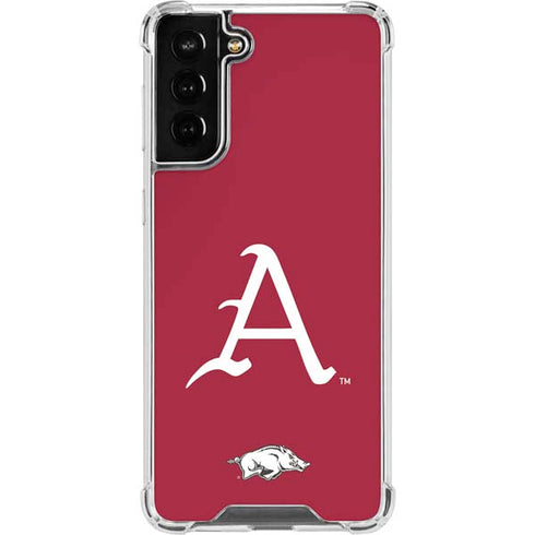 University of Arkansas-Fayetteville A Red Galaxy S21 FE Clear Case